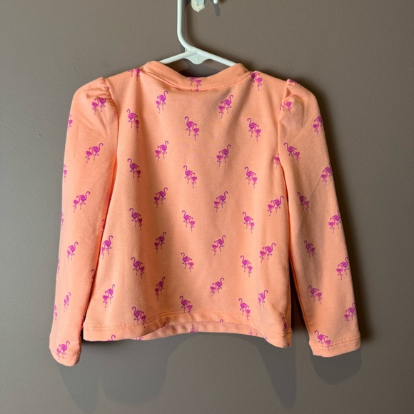 Lilly Pulitzer Mini Jansen Sweatshirt Peach Flamingo XS (2-3) - Picture 6 of 9